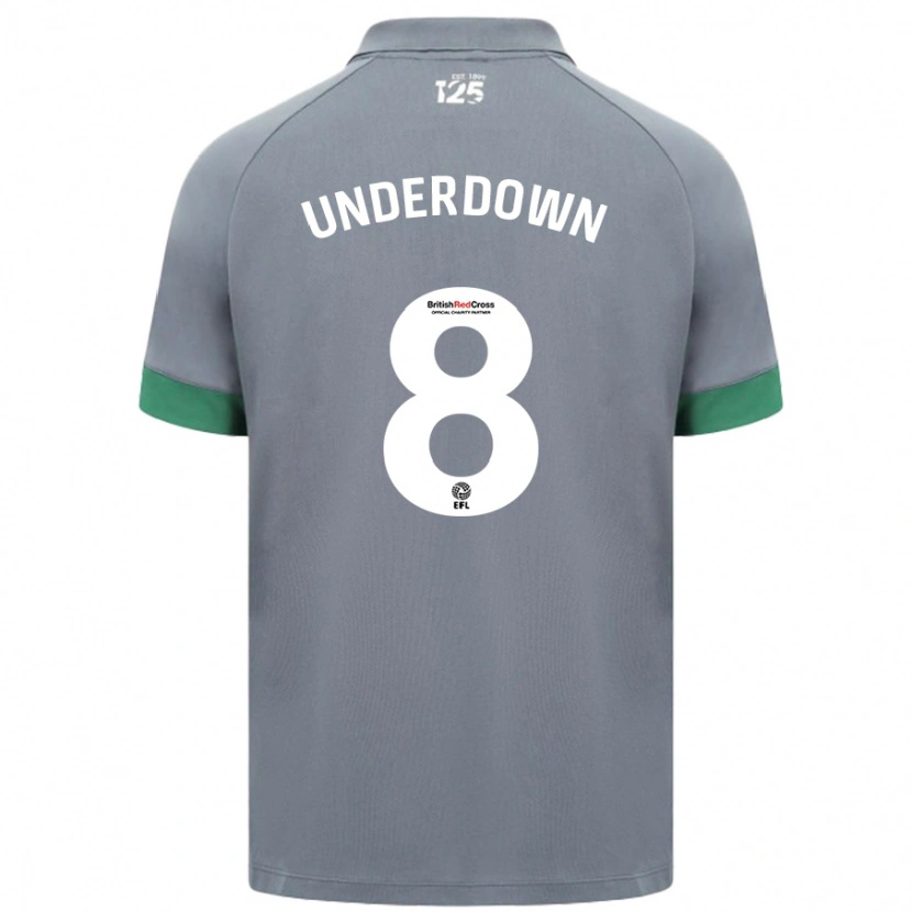 Danxen Børn Kanisha Underdown #8 Mørkegrå Udebane Spillertrøjer 2024/25 Trøje T-Shirt