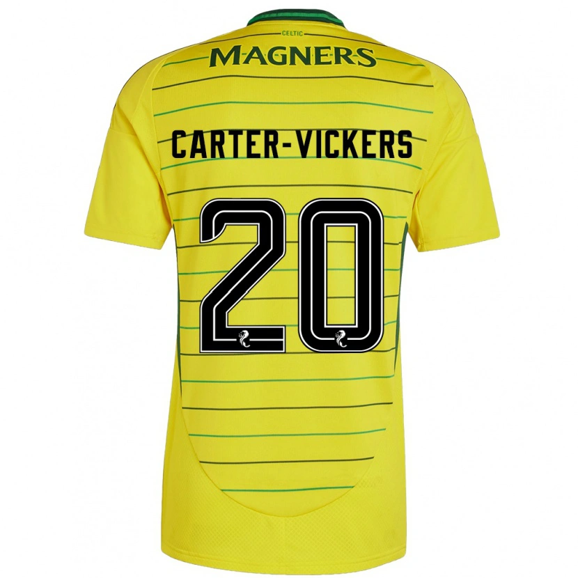 Danxen Børn Cameron Carter-Vickers #20 Gul Udebane Spillertrøjer 2024/25 Trøje T-Shirt