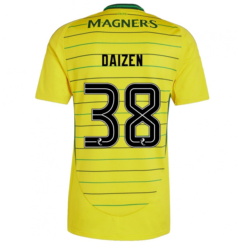 Danxen Børn Daizen Maeda #38 Gul Udebane Spillertrøjer 2024/25 Trøje T-Shirt
