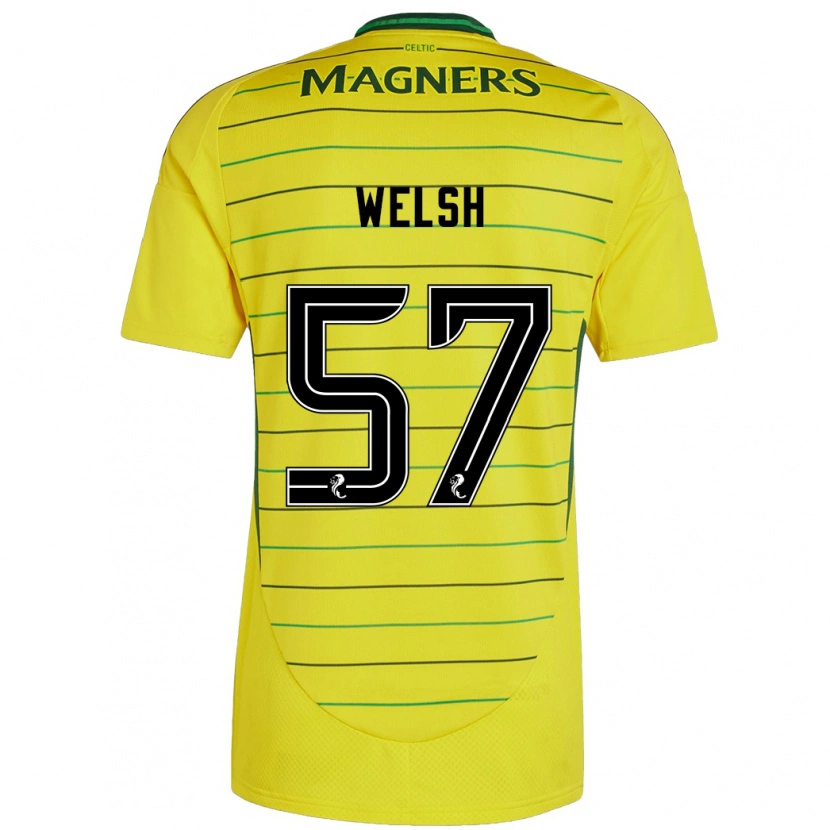 Danxen Børn Stephen Welsh #57 Gul Udebane Spillertrøjer 2024/25 Trøje T-Shirt