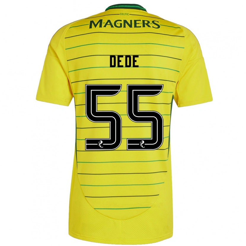 Danxen Børn Josh Dede #55 Gul Udebane Spillertrøjer 2024/25 Trøje T-Shirt