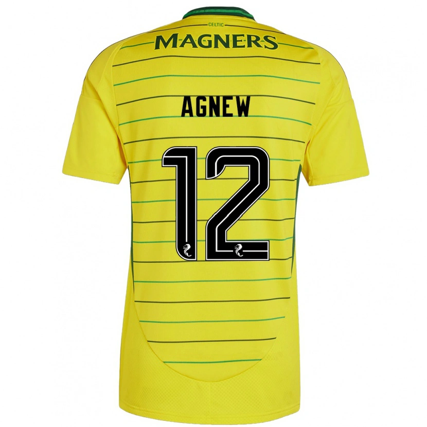 Danxen Børn Murphy Agnew #12 Gul Udebane Spillertrøjer 2024/25 Trøje T-Shirt