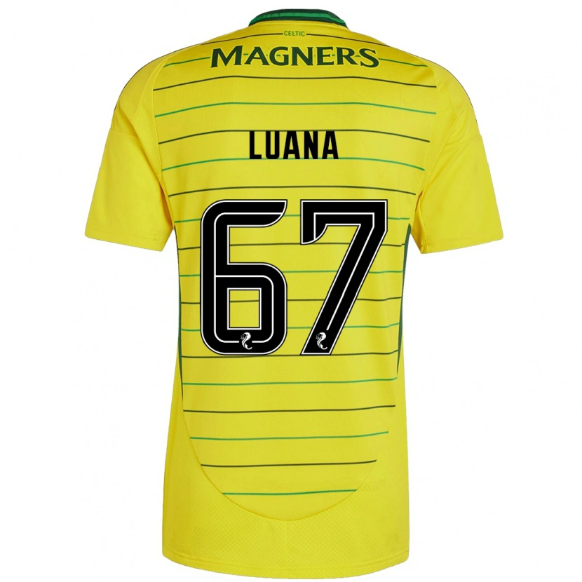 Danxen Børn Luana Muñoz #67 Gul Udebane Spillertrøjer 2024/25 Trøje T-Shirt