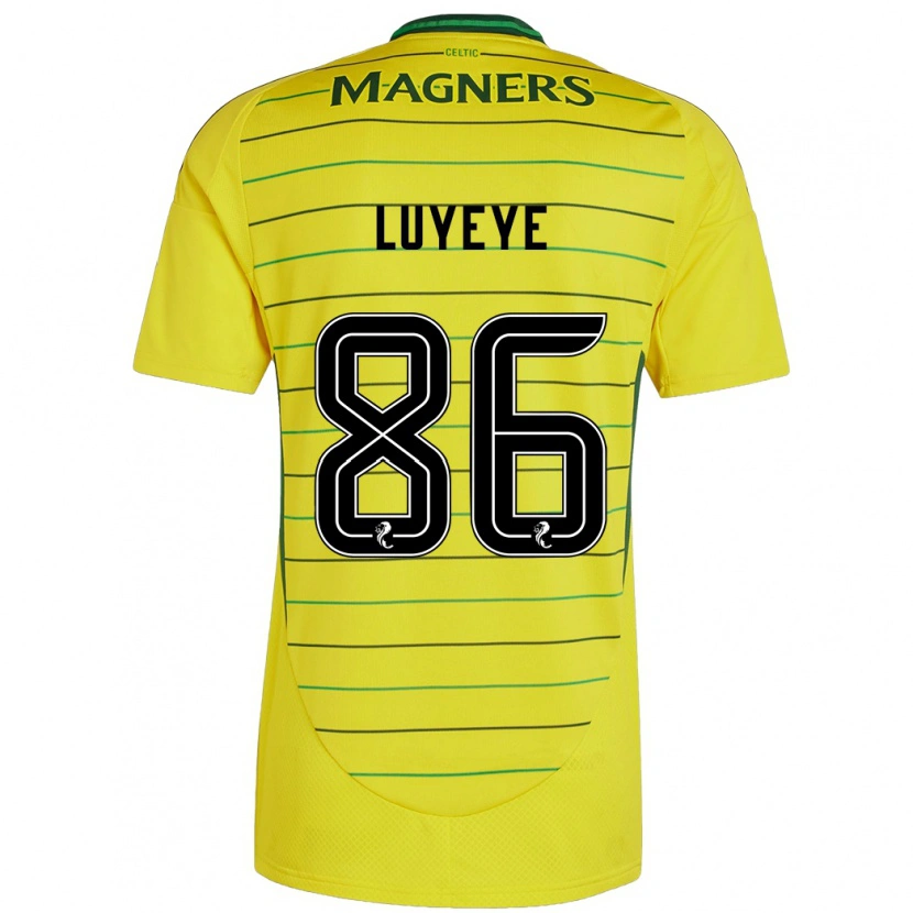 Danxen Børn Benny-Jackson Luyeye #86 Gul Udebane Spillertrøjer 2024/25 Trøje T-Shirt