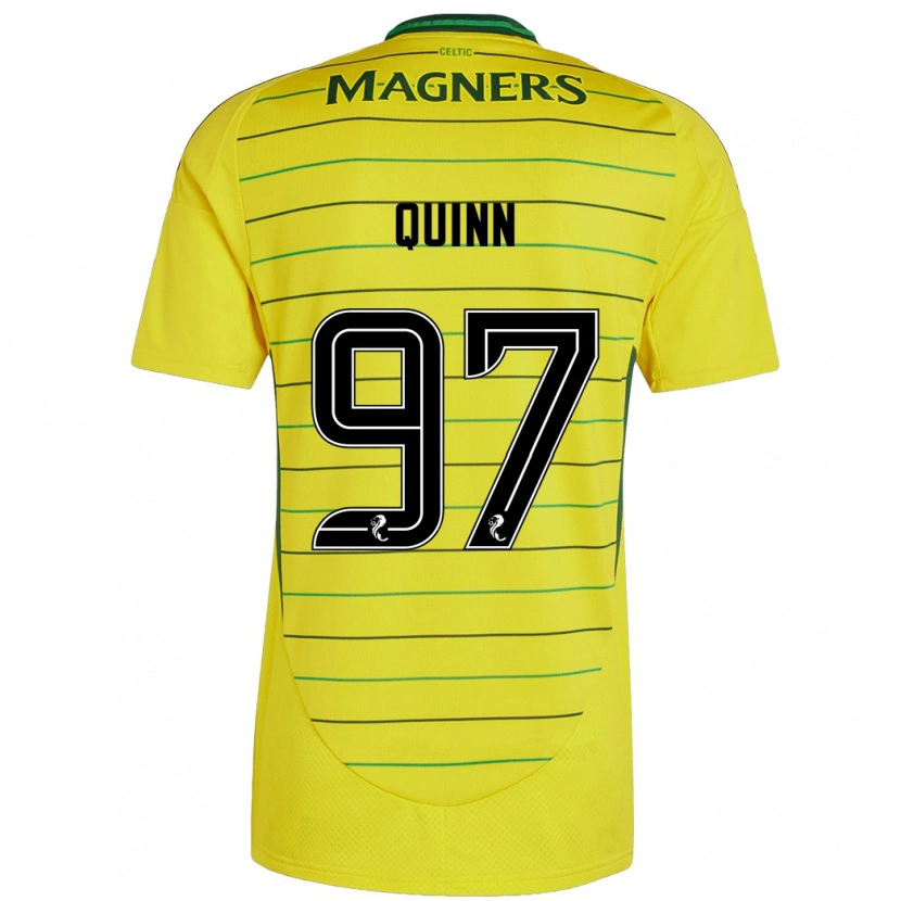 Danxen Børn Ben Quinn #97 Gul Udebane Spillertrøjer 2024/25 Trøje T-Shirt