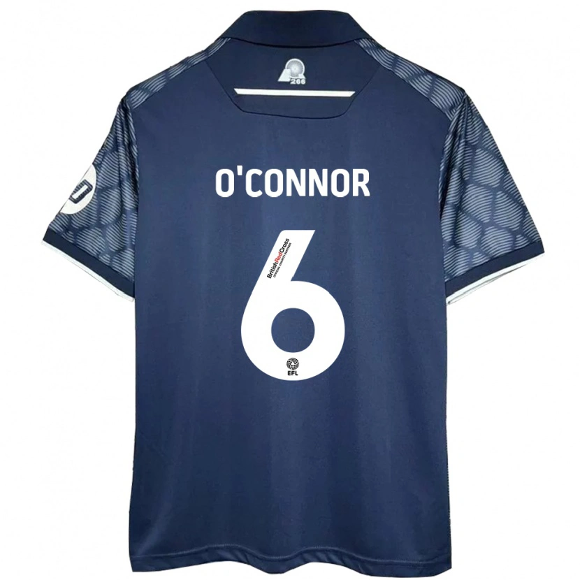 Danxen Børn Thomas O'connor #6 Sort Udebane Spillertrøjer 2024/25 Trøje T-Shirt