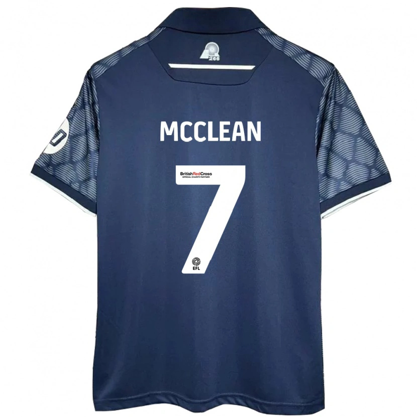 Danxen Børn James Mcclean #7 Sort Udebane Spillertrøjer 2024/25 Trøje T-Shirt