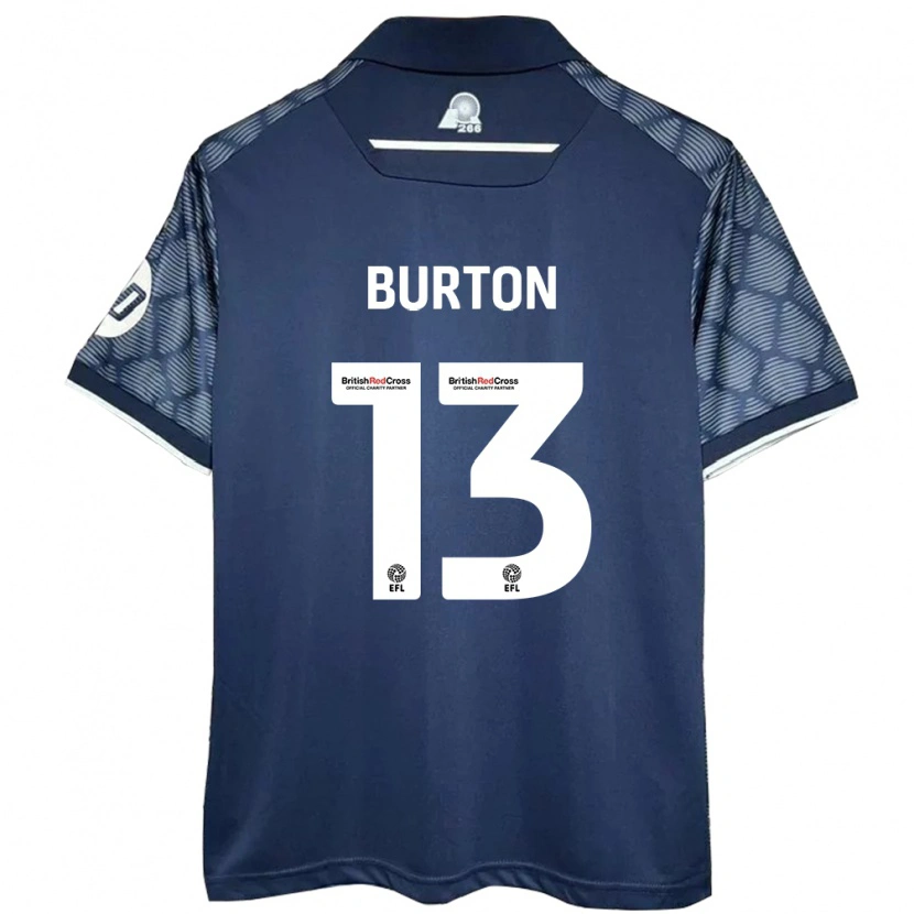 Danxen Børn Callum Burton #13 Sort Udebane Spillertrøjer 2024/25 Trøje T-Shirt