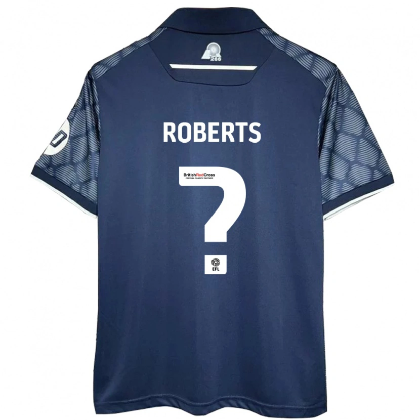 Danxen Børn Hari Roberts #0 Sort Udebane Spillertrøjer 2024/25 Trøje T-Shirt