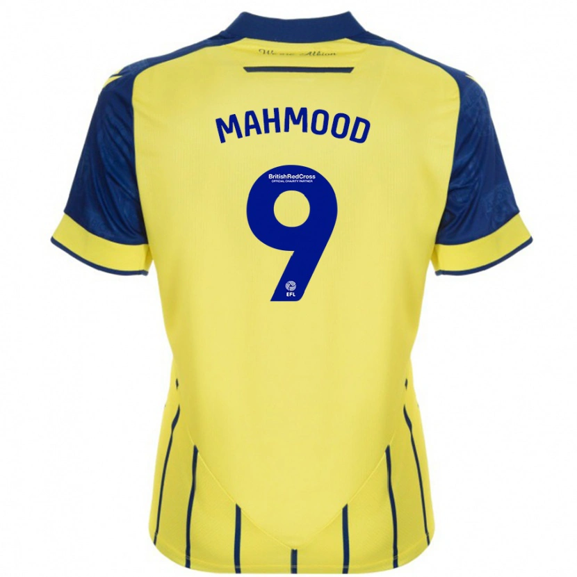 Danxen Børn Mariam Mahmood #9 Gul Blå Udebane Spillertrøjer 2024/25 Trøje T-Shirt