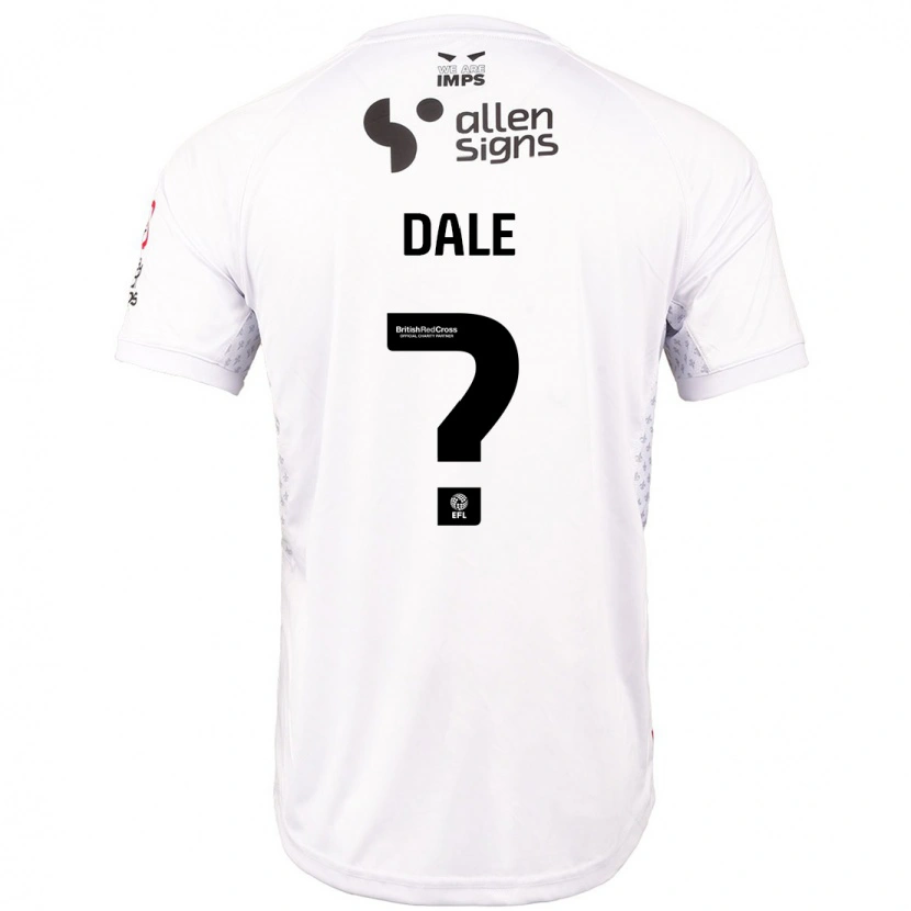 Danxen Børn Harry Dale #0 Rød Hvid Udebane Spillertrøjer 2024/25 Trøje T-Shirt