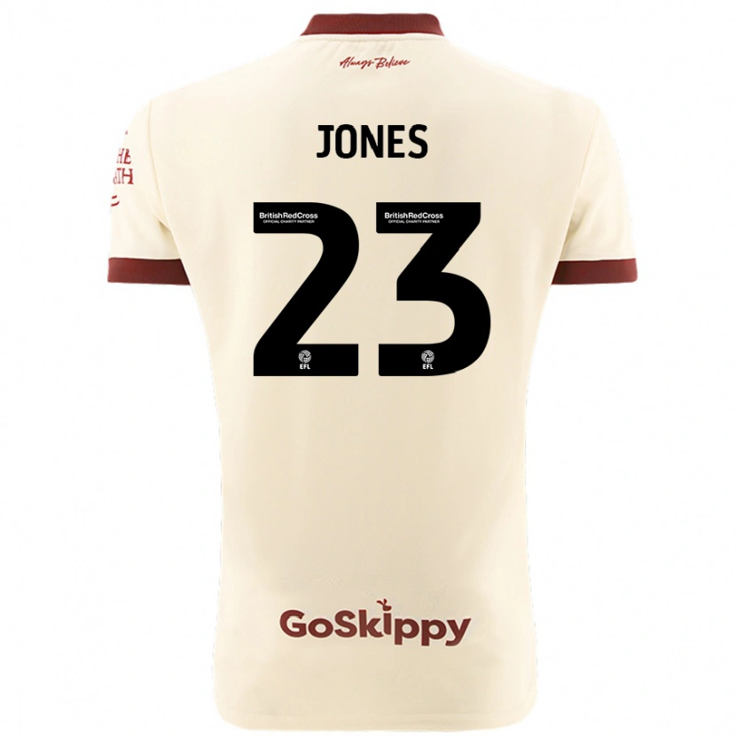 Danxen Børn Carrie Jones #23 Creme Hvid Udebane Spillertrøjer 2024/25 Trøje T-Shirt