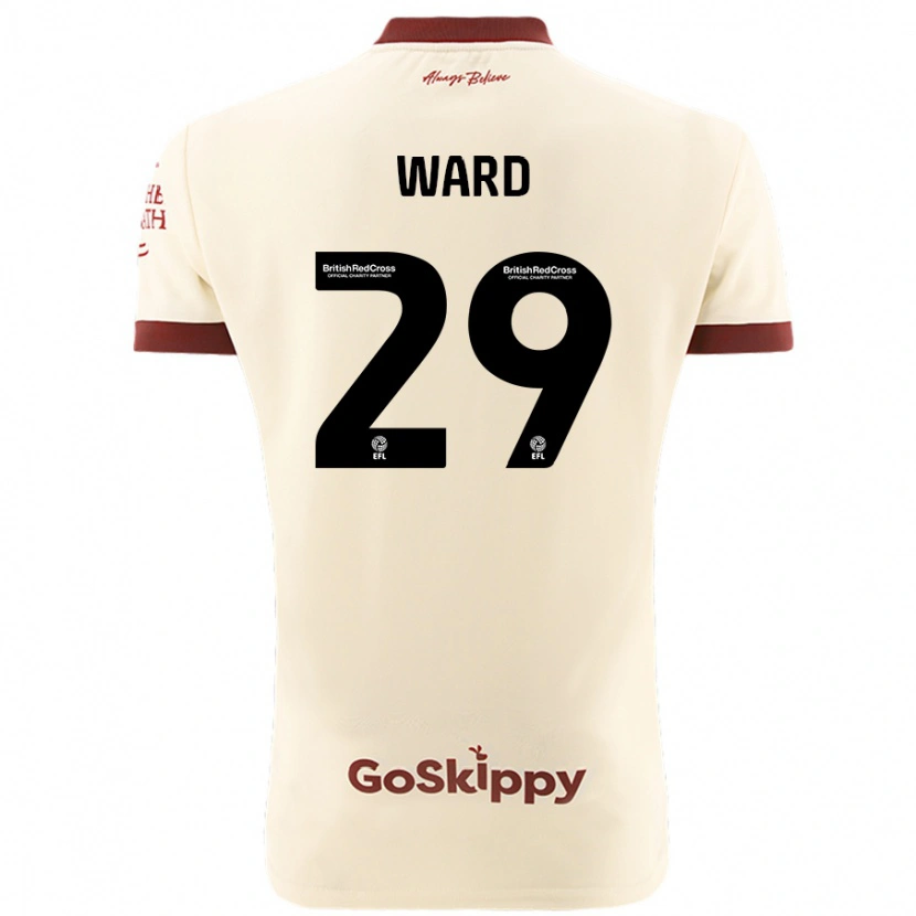 Danxen Børn Mari Ward #29 Creme Hvid Udebane Spillertrøjer 2024/25 Trøje T-Shirt