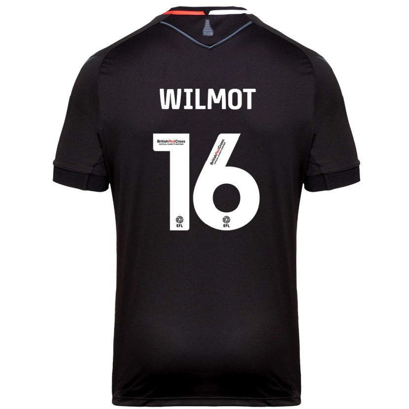 Danxen Børn Ben Wilmot #16 Sort Udebane Spillertrøjer 2024/25 Trøje T-Shirt