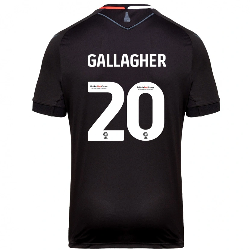 Danxen Børn Sam Gallagher #20 Sort Udebane Spillertrøjer 2024/25 Trøje T-Shirt