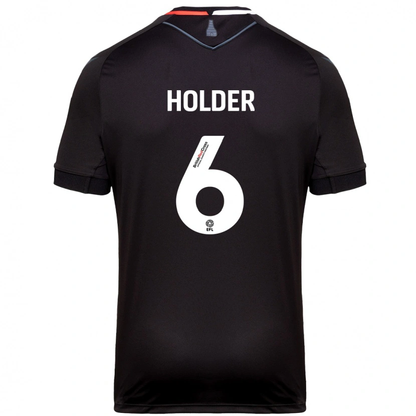 Danxen Børn Molly Holder #6 Sort Udebane Spillertrøjer 2024/25 Trøje T-Shirt
