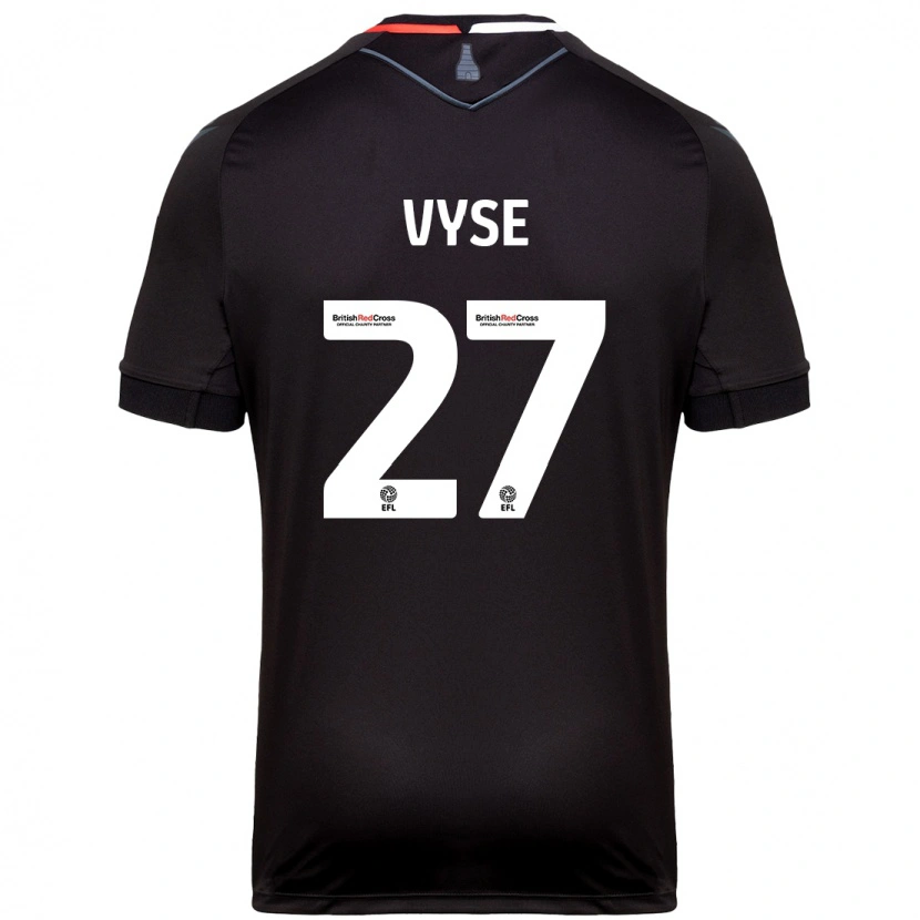 Danxen Børn Ryah Vyse #27 Sort Udebane Spillertrøjer 2024/25 Trøje T-Shirt