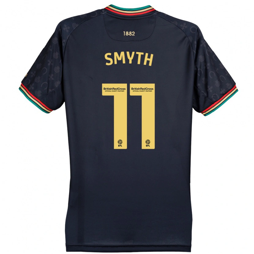 Danxen Børn Paul Smyth #11 Mørk Marineblå Udebane Spillertrøjer 2024/25 Trøje T-Shirt