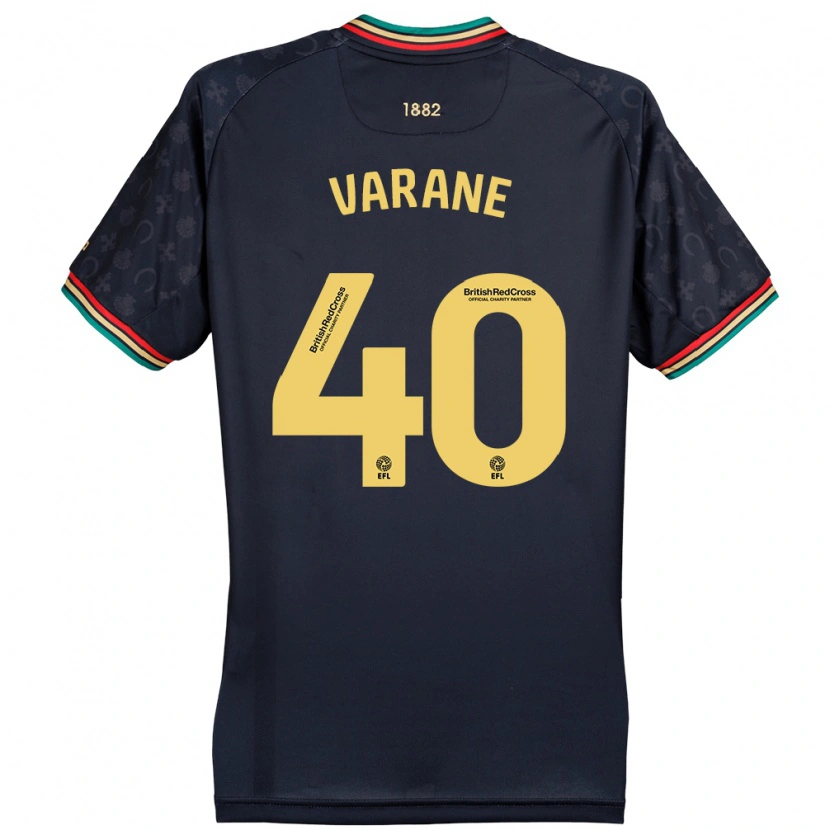 Danxen Børn Jonathan Varane #40 Mørk Marineblå Udebane Spillertrøjer 2024/25 Trøje T-Shirt