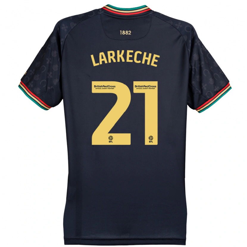 Danxen Børn Ziyad Larkeche #21 Mørk Marineblå Udebane Spillertrøjer 2024/25 Trøje T-Shirt