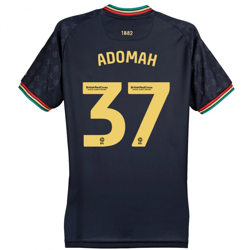 Danxen Børn Albert Adomah #37 Mørk Marineblå Udebane Spillertrøjer 2024/25 Trøje T-Shirt