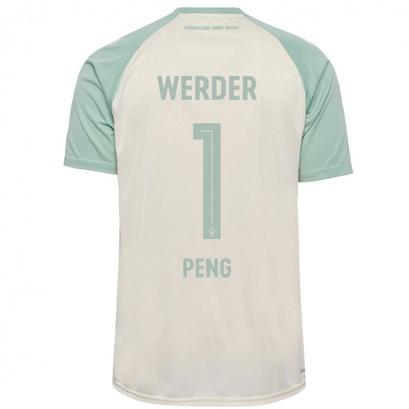 Danxen Børn Livia Peng #1 Råhvid Lysegrøn Udebane Spillertrøjer 2024/25 Trøje T-Shirt