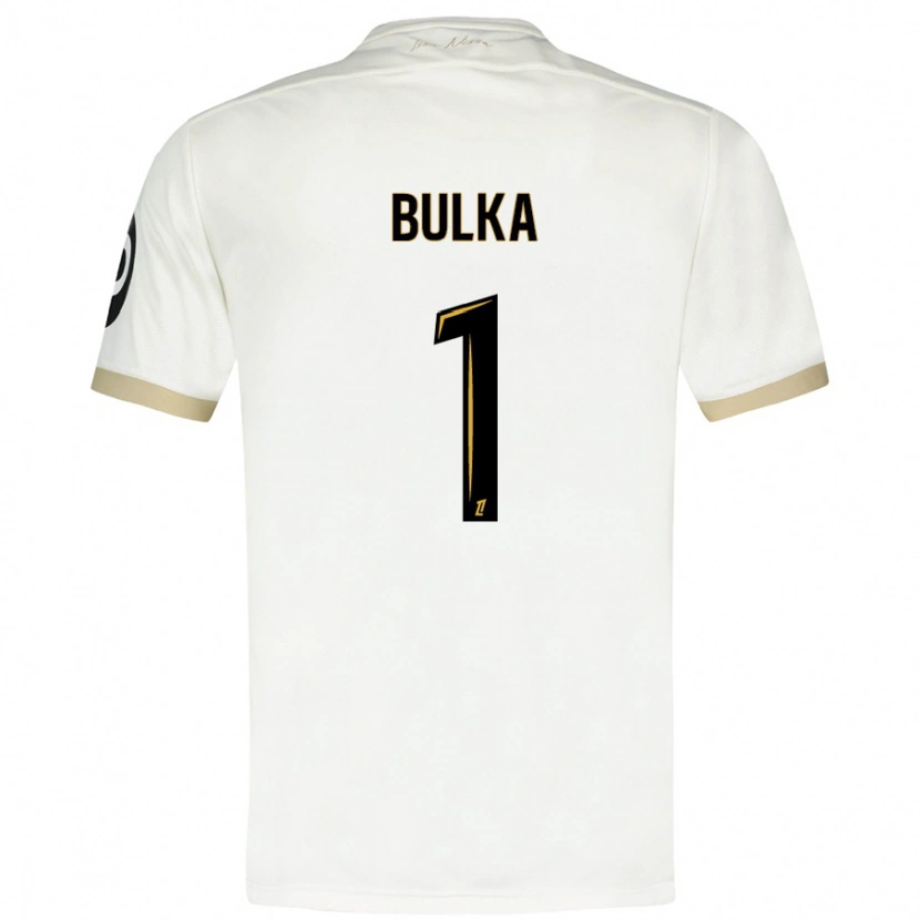 Danxen Børn Marcin Bulka #1 Hvidguld Udebane Spillertrøjer 2024/25 Trøje T-Shirt