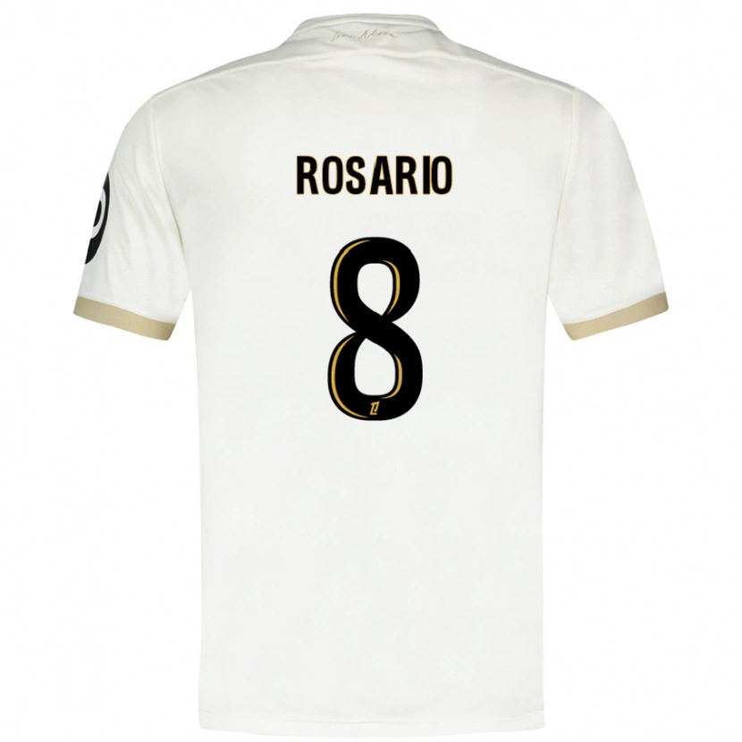 Danxen Børn Pablo Rosario #8 Hvidguld Udebane Spillertrøjer 2024/25 Trøje T-Shirt