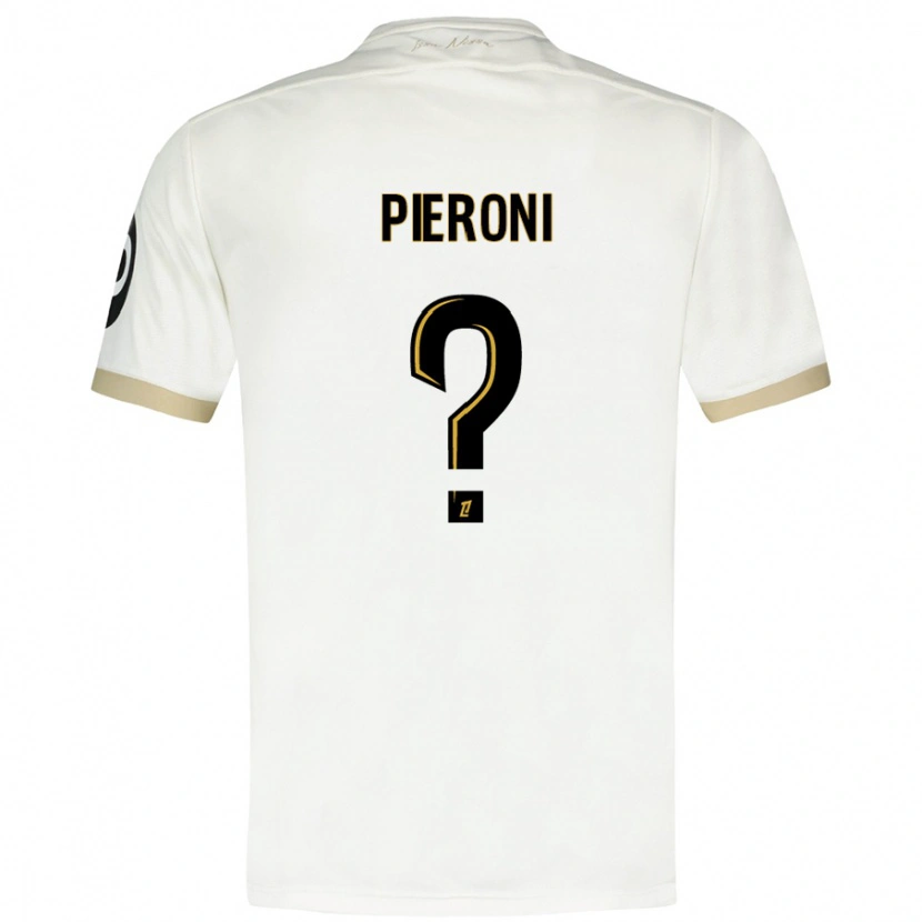 Danxen Børn Dorian Pieroni #0 Hvidguld Udebane Spillertrøjer 2024/25 Trøje T-Shirt