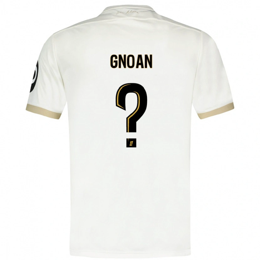Danxen Børn Ebroni Gnoan #0 Hvidguld Udebane Spillertrøjer 2024/25 Trøje T-Shirt