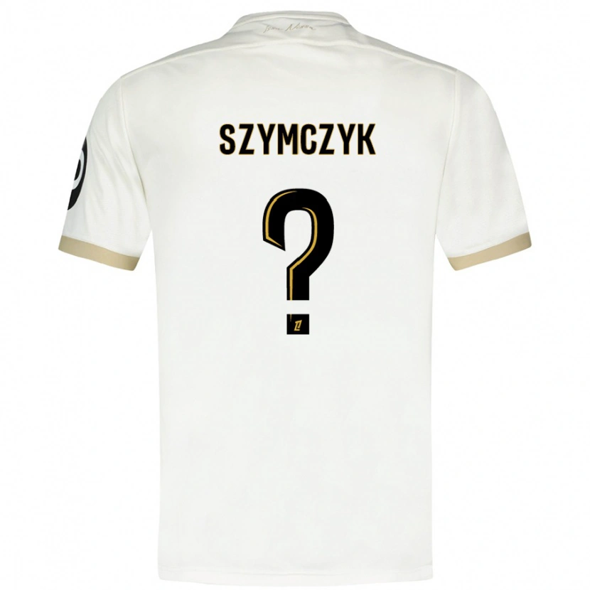 Danxen Børn Kacper Szymczyk #0 Hvidguld Udebane Spillertrøjer 2024/25 Trøje T-Shirt
