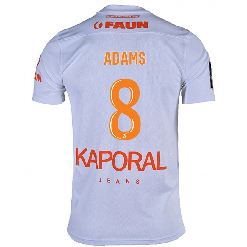 Danxen Børn Akor Adams #8 Hvid Udebane Spillertrøjer 2024/25 Trøje T-Shirt