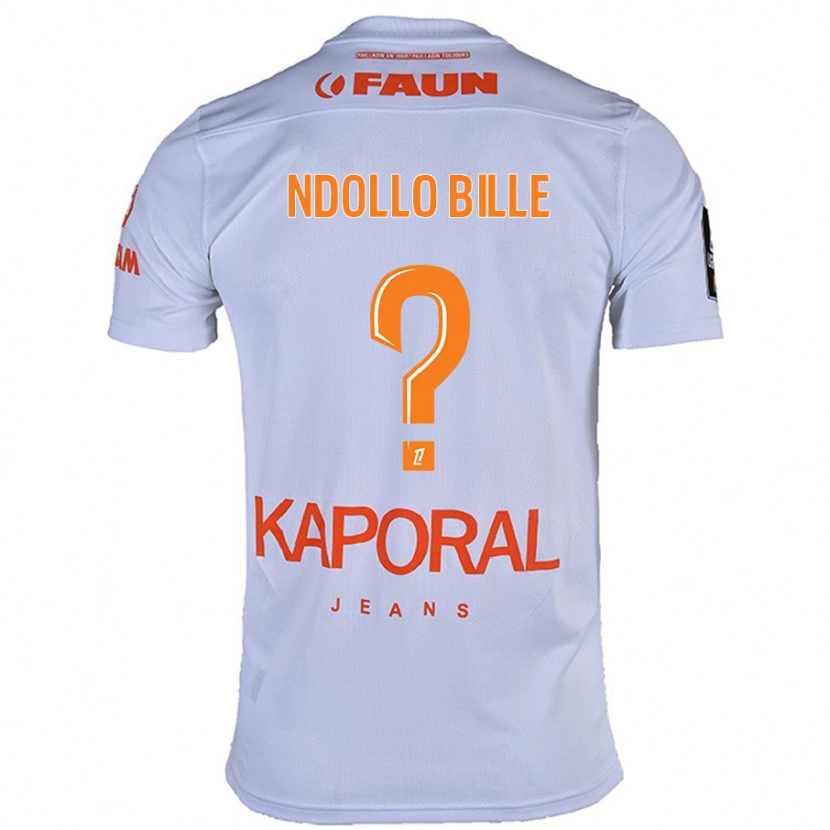 Danxen Børn Wilfried Ndollo Bille #0 Hvid Udebane Spillertrøjer 2024/25 Trøje T-Shirt
