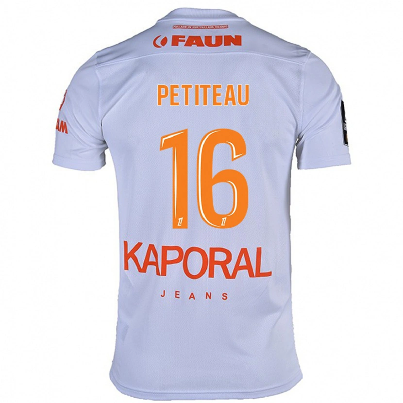Danxen Børn Marie Petiteau #16 Hvid Udebane Spillertrøjer 2024/25 Trøje T-Shirt