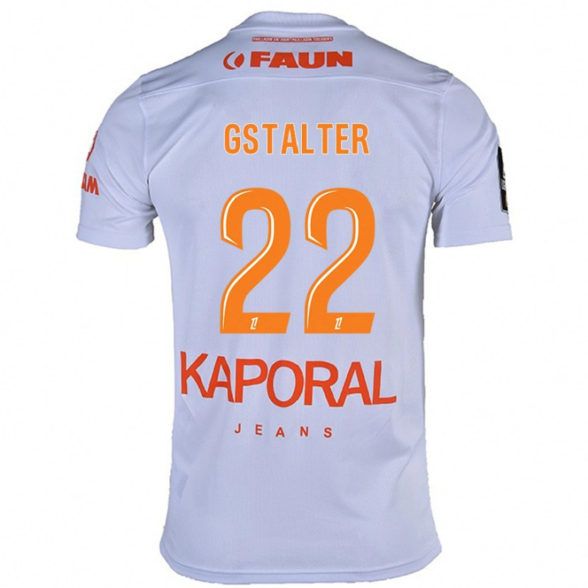 Danxen Børn Lola Gstalter #22 Hvid Udebane Spillertrøjer 2024/25 Trøje T-Shirt