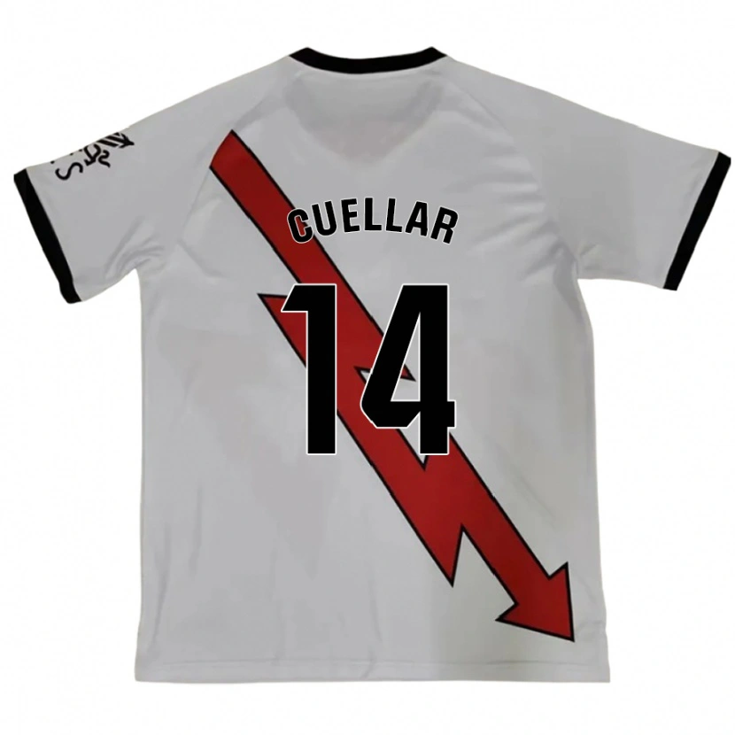Danxen Børn Alberto Cuéllar #14 Rød Udebane Spillertrøjer 2024/25 Trøje T-Shirt