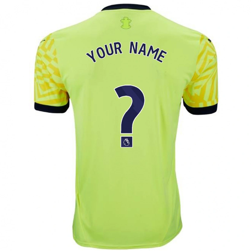 Danxen Børn Dit Navn #0 Gul Udebane Spillertrøjer 2024/25 Trøje T-Shirt