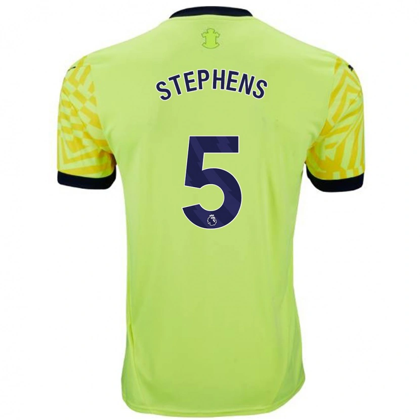 Danxen Børn Jack Stephens #5 Gul Udebane Spillertrøjer 2024/25 Trøje T-Shirt
