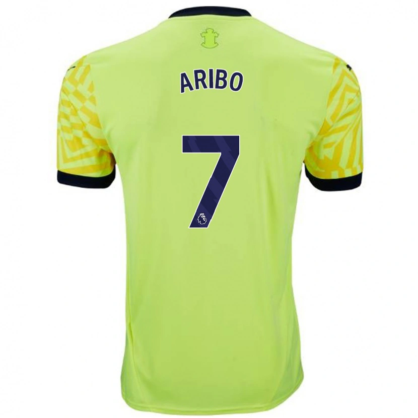 Danxen Børn Joe Aribo #7 Gul Udebane Spillertrøjer 2024/25 Trøje T-Shirt