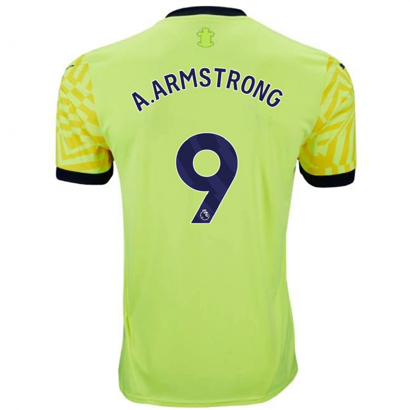 Danxen Børn Adam Armstrong #9 Gul Udebane Spillertrøjer 2024/25 Trøje T-Shirt