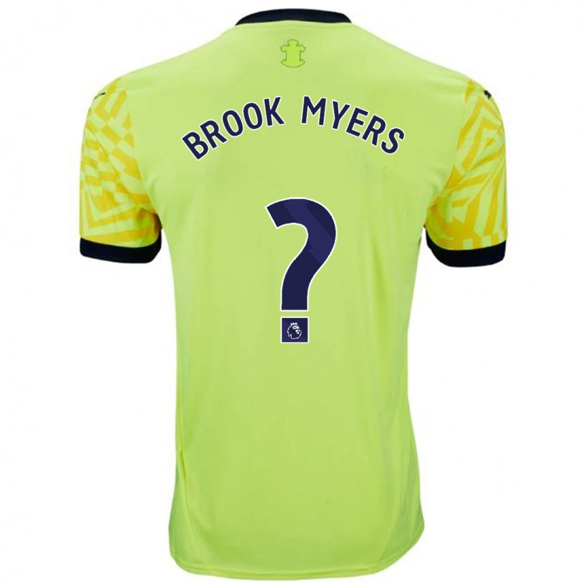 Danxen Børn Brook Myers #0 Gul Udebane Spillertrøjer 2024/25 Trøje T-Shirt