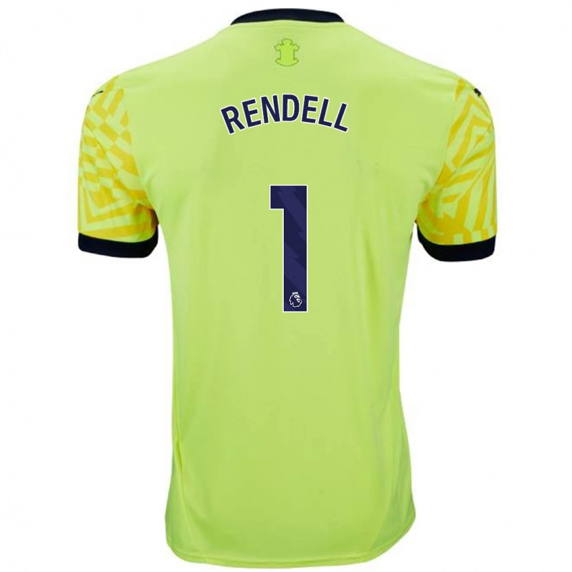Danxen Børn Kayla Rendell #1 Gul Udebane Spillertrøjer 2024/25 Trøje T-Shirt