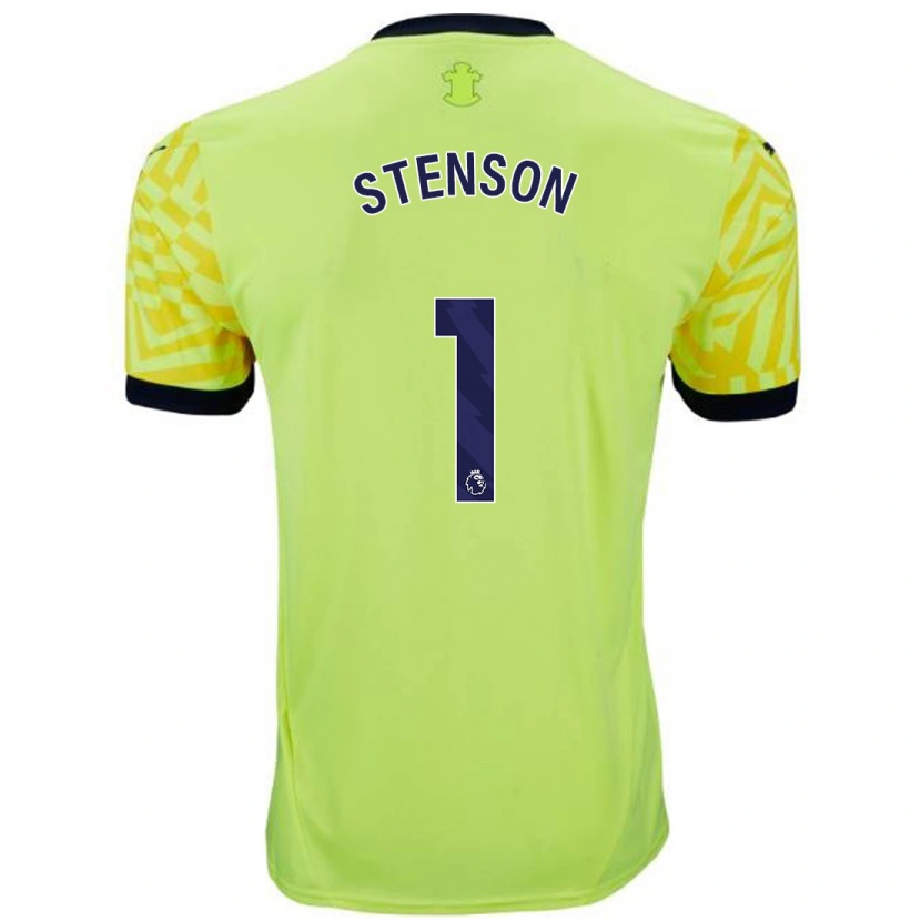 Danxen Børn Fran Stenson #1 Gul Udebane Spillertrøjer 2024/25 Trøje T-Shirt