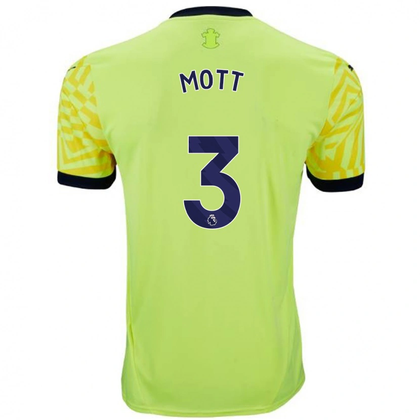 Danxen Børn Milly Mott #3 Gul Udebane Spillertrøjer 2024/25 Trøje T-Shirt