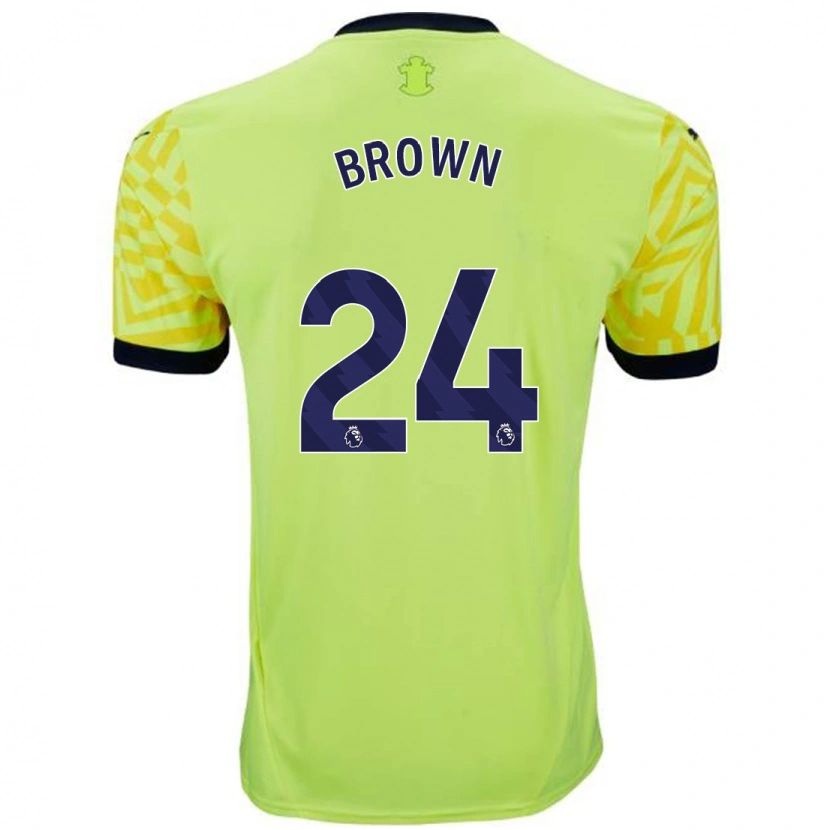 Danxen Børn Rachel Brown #24 Gul Udebane Spillertrøjer 2024/25 Trøje T-Shirt