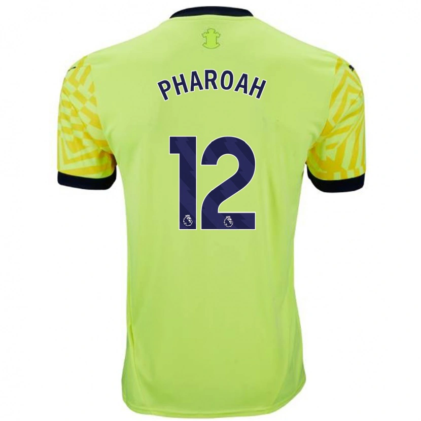 Danxen Børn Sophia Pharoah #12 Gul Udebane Spillertrøjer 2024/25 Trøje T-Shirt