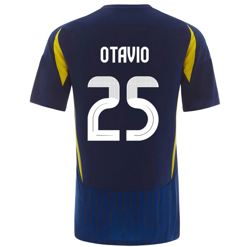 Danxen Børn Otávio #25 Blå Gul Udebane Spillertrøjer 2024/25 Trøje T-Shirt