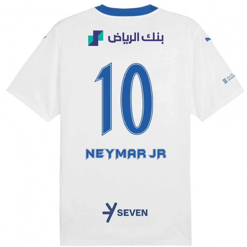Danxen Børn Neymar #10 Hvid Blå Udebane Spillertrøjer 2024/25 Trøje T-Shirt