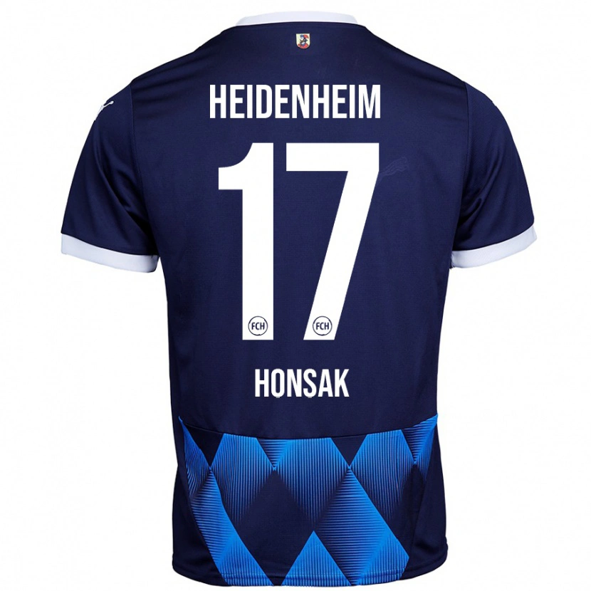 Danxen Børn Mathias Honsak #17 Mørk Marineblå Udebane Spillertrøjer 2024/25 Trøje T-Shirt