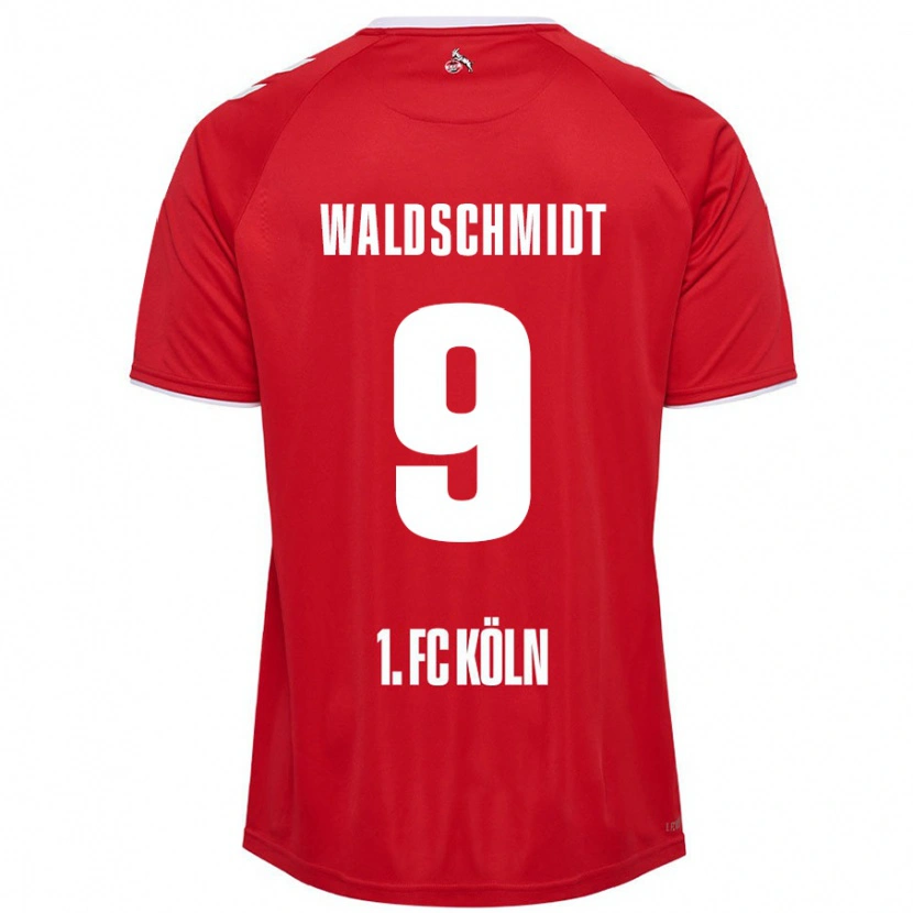 Danxen Børn Luca Waldschmidt #9 Rød Hvid Udebane Spillertrøjer 2024/25 Trøje T-Shirt